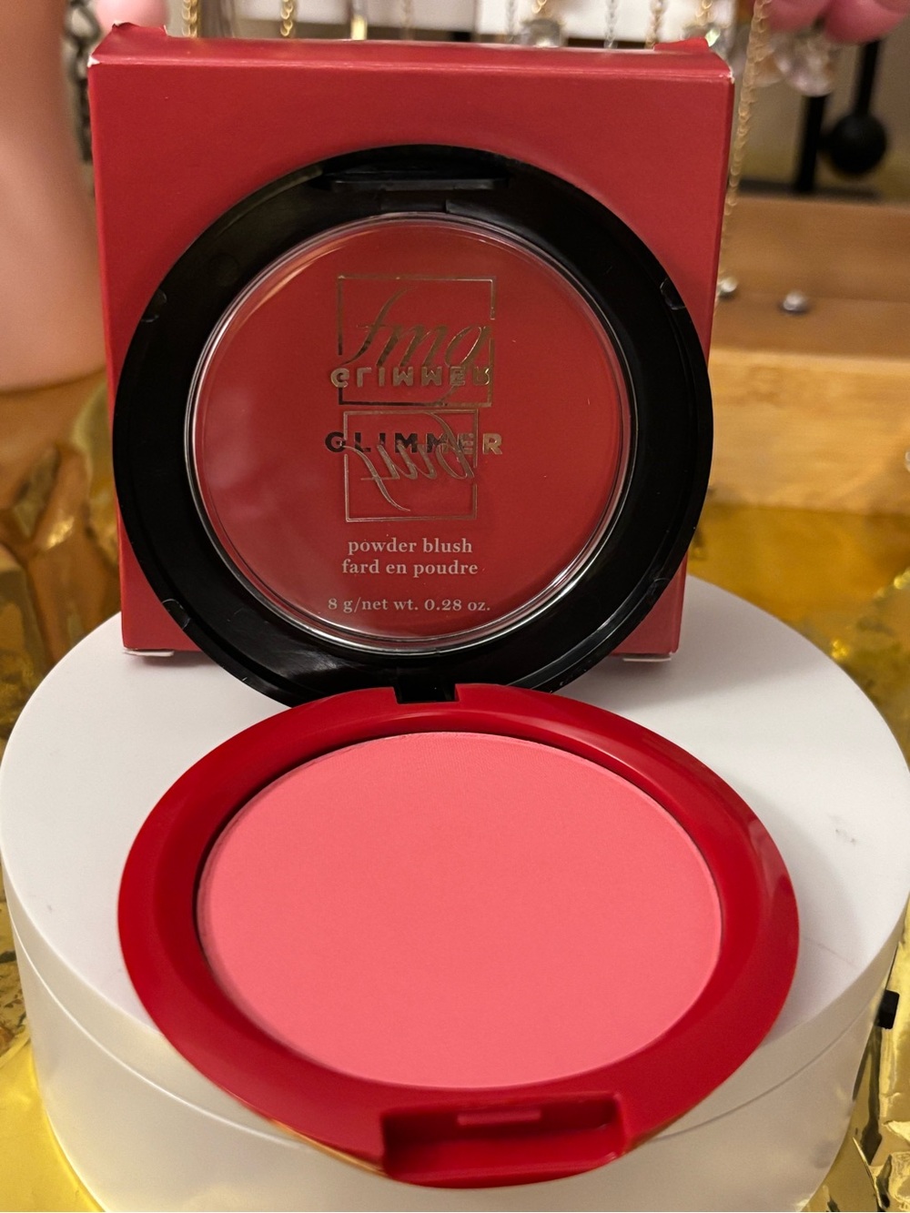 FMG Glimmer Powder Blush in shade "Coral" #blush #glimmer NIB